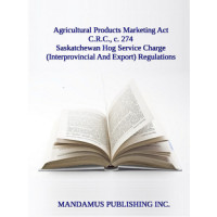 Saskatchewan Hog Service Charge (Interprovincial And Export) Regulations