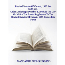 Order Declaring November 1, 1989 As The Day On Which The Fourth Supplement To The Revised Statutes Of Canada, 1985 Comes Into Force