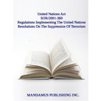 Regulations Implementing The United Nations Resolutions On The Suppression Of Terrorism