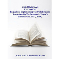 Regulations Implementing The United Nations Resolutions On The Democratic People’s Republic Of Korea (DPRK)
