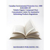 Volatile Organic Compound (Voc) Concentration Limits For Automotive Refinishing Products Regulations