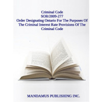 Order Designating Ontario For The Purposes Of The Criminal Interest Rate Provisions Of The Criminal Code