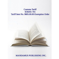 Tariff Item No. 9805.00.00 Exemption Order