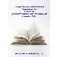 African Development Bank Privileges And Immunities Order