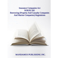 Borrowing (Property And Casualty Companies And Marine Companies) Regulations