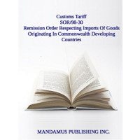 Remission Order Respecting Imports Of Goods Originating In Commonwealth Developing Countries