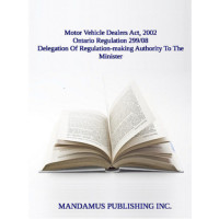 Delegation Of Regulation-making Authority To The Minister
